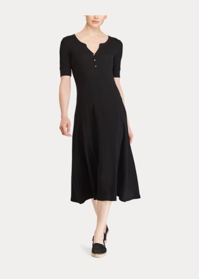 Ralph Lauren Cotton Fit-and-Flare Kjole Dame Danmark (ZAYSX3104)